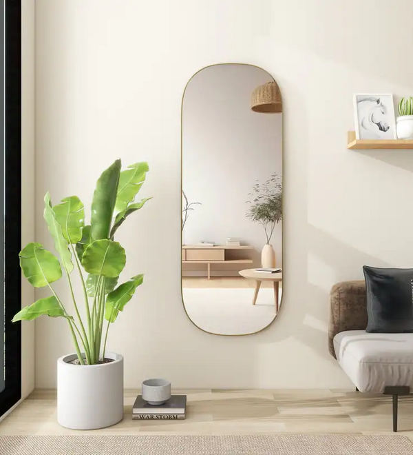 Oval Tall Mirror for Wall, Full Length Mirrors
