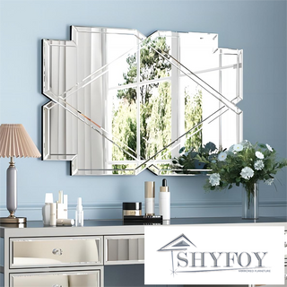 SHYFOY Frameless Decorative Rectangle Glass Wall Mirror / SF-WM091