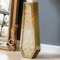Gold Crushed Diamond Mirror Vase Large Crystal Flower Vases