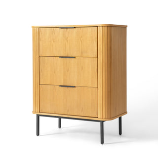 Wood Nightstand Bedside Table with 3 Drawer