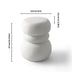 Modern Outdoor Side Table, Sculptural Patio Accent Table, White Concrete Look