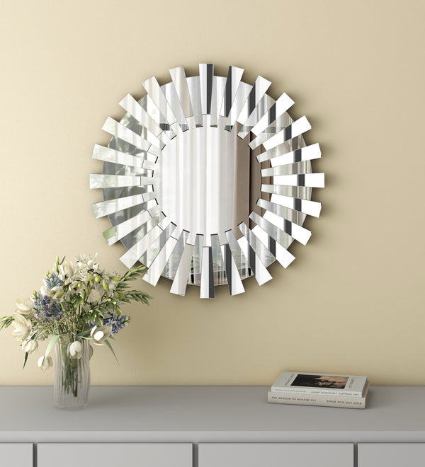 SHYFOY  Wall Mirrors Decorative Round Sunburst Mirror