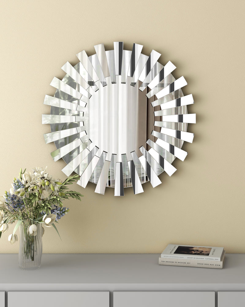 SHYFOY  Wall Mirrors Decorative Round Sunburst Mirror