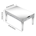 Mirror Glass Coffee Table Lift Top Accent Table with Hidden Storage
