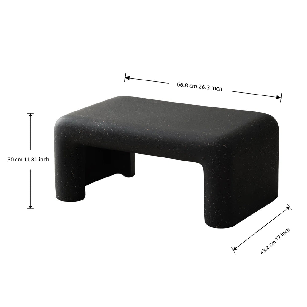 Modern Sculptural Magnesium Oxide Coffee Table
