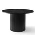 Black Round Fluted Pedestal Dining Table