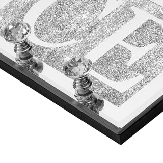 NICE  Mirrored Key Holder with Crystal Hooks