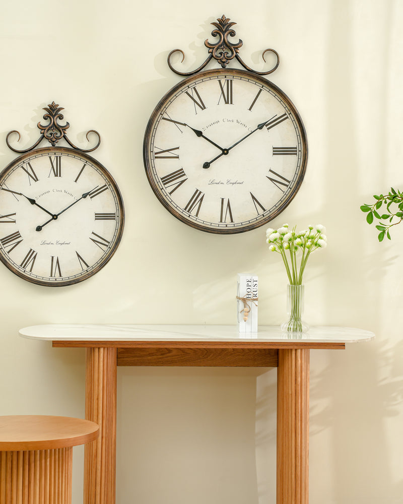 Large Clock Wall Decor, Vintage WallClock for Living Room