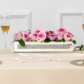 Flower Vase Rectangular Crushed Diamond Mirrored Vases for Centerpiece