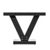 Modern Console Table with V-Shaped Base Sparkling Diamond Accents