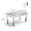 SHYFOY Rectangle Mirror Glass Dining Table with 4 Legs