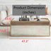 Rectangular Coffee Table, Mirrored Glass Center Table with Brushed Gold Frame