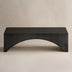 Black Modern Fluted Arch-Base Coffee Table
