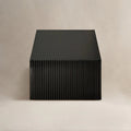 Black Modern Fluted Arch-Base Coffee Table