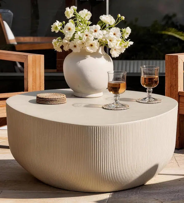 Modern Irregular Sculptural Concrete Coffee Table