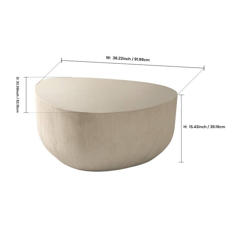 Modern Irregular Sculptural Concrete Coffee Table