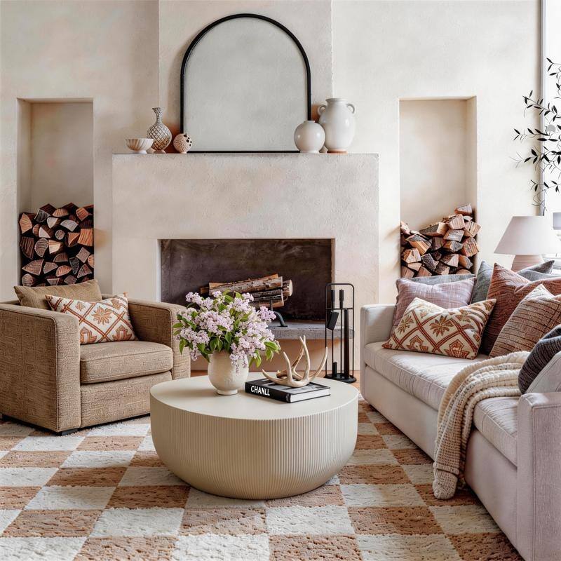 Modern Irregular Sculptural Concrete Coffee Table
