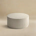 Modern Ribbed Round Concrete Coffee Table