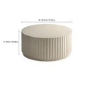 Modern Ribbed Round Concrete Coffee Table