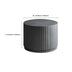 Black Modern Round Fluted Drum Magnesium Oxide End Table