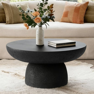 Black Round Coffee Tables Accent Center Table