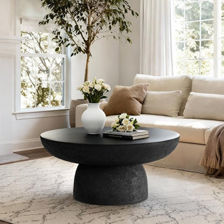 Black Round Coffee Tables Accent Center Table