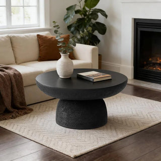 Black Round Coffee Tables Accent Center Table