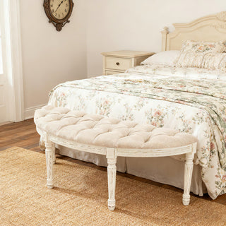Linen Upholstered Bench