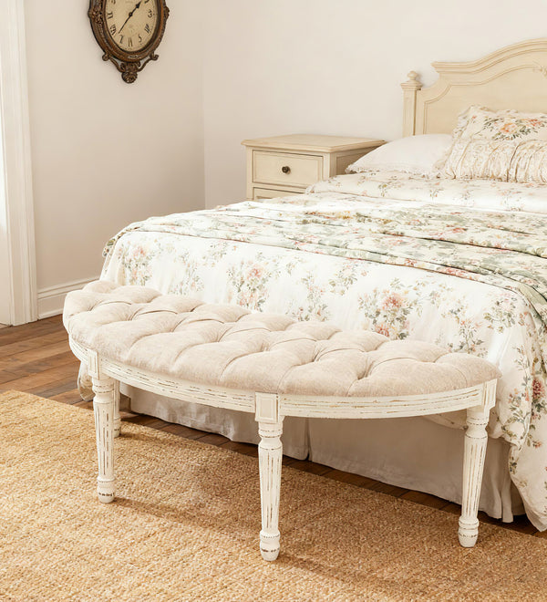 Linen Upholstered Bench