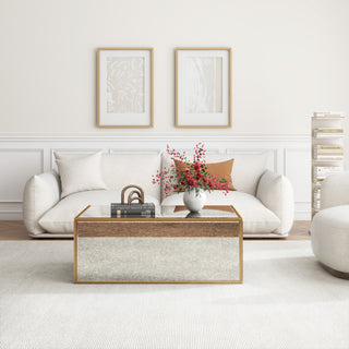 Modern Rectangular Gold Coffee Table