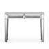 Mirrored Vanity Dresser with Drawers for Bedroom, Silver Make Up Table Inlay with Crushed Crystals