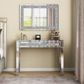 Glam Crystal Accent Wall Mirror Sparkly Silver Mirror
