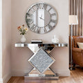 Long Accent Narrow Table, Glass Sofa Table Foyer Table for Living Room Hallway Entrance