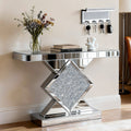 Long Accent Narrow Table, Glass Sofa Table Foyer Table for Living Room Hallway Entrance