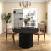 Black Round Fluted Pedestal Dining Table