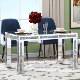 Rectangular Dining Table with Crushed Diamond