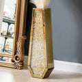 Gold Crushed Diamond Mirror Vase Large Crystal Flower Vases