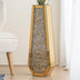 Goldene Zerkleinerte Diamant-Spiegelvase Große Kristallblumenvase