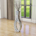 Moderne große Bodenvase mit Diamantsplittern, silber verspiegelte hohe Vasen