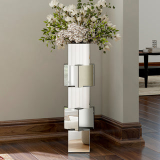 Decorative Floor Vase, 27 inch Tall Vases Mirrored for Flowers Glass Vase