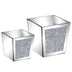 Silberner Blumentopf Übertopf zerdrückte Diamant Vase, 2er-Set