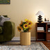 Tall Solid Wood Floor Vase for Living Room Decor – Handcrafted Rustic Wooden Vase with Natural Wood Strips
