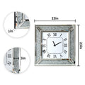SHYFOY Crushed Diamond Inlay Mirrored Large Clock