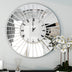 SHYFOYMirrored Wall Clocks Decor Sparkly Big Decorative Wall Clock