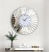 SHYFOYMirrored Wall Clocks Decor Sparkly Big Decorative Wall Clock