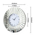 SHYFOYMirrored Wall Clocks Decor Sparkly Big Decorative Wall Clock