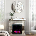 SHYFOYMirrored Wall Clocks Decor Sparkly Big Decorative Wall Clock