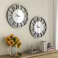Oversize Wall Clock Living Room Decor, Extra Large Decorative Mirror Wall Clocks