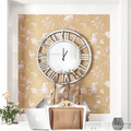 Oversize Wall Clock Living Room Decor, Extra Large Decorative Mirror Wall Clocks
