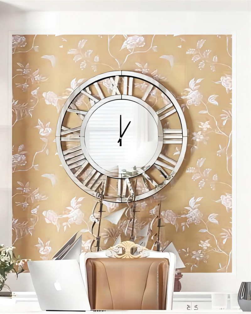 Oversize Wall Clock Living Room Decor, Extra Large Decorative Mirror Wall Clocks